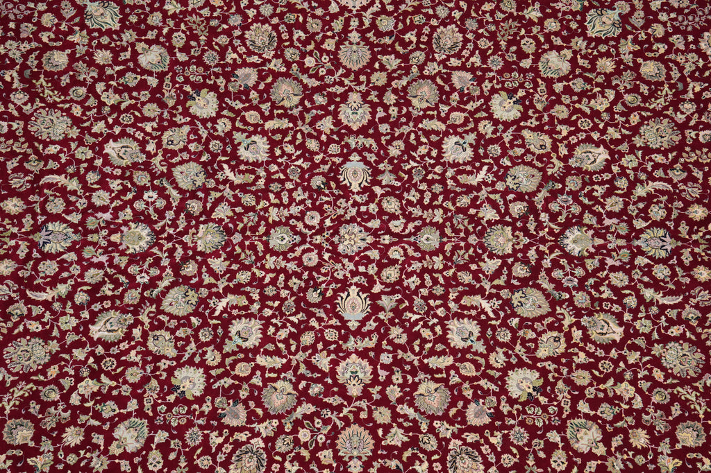 13 x 19.6Top Authentic Highest Quality Persian Tabriz Rug 70 Raj 500 Kpsi Wool and Silk on Silk Foundation Signed #PIX-673