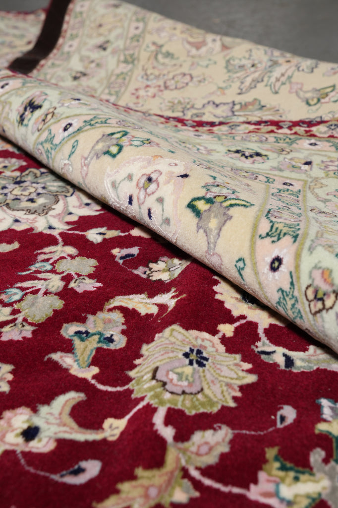 13 x 19.6Top Authentic Highest Quality Persian Tabriz Rug 70 Raj 500 Kpsi Wool and Silk on Silk Foundation Signed #PIX-673