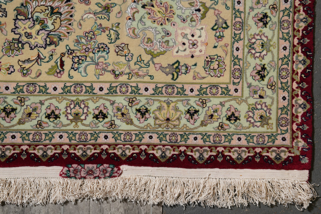 13 x 19.6Top Authentic Highest Quality Persian Tabriz Rug 70 Raj 500 Kpsi Wool and Silk on Silk Foundation Signed #PIX-673