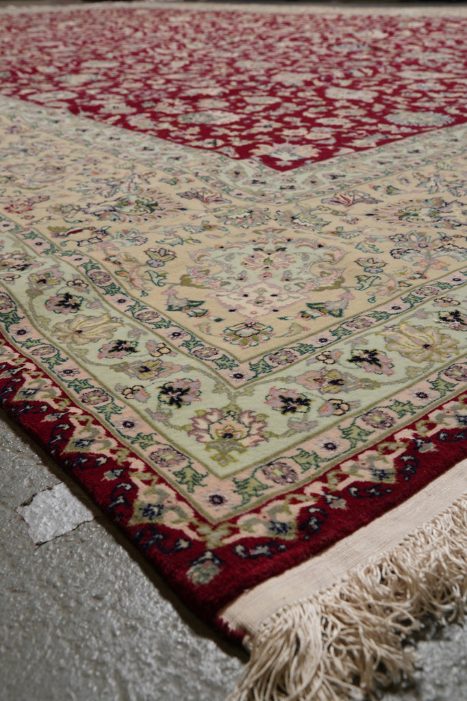 13 x 19.6Top Authentic Highest Quality Persian Tabriz Rug 70 Raj 500 Kpsi Wool and Silk on Silk Foundation Signed #PIX-673
