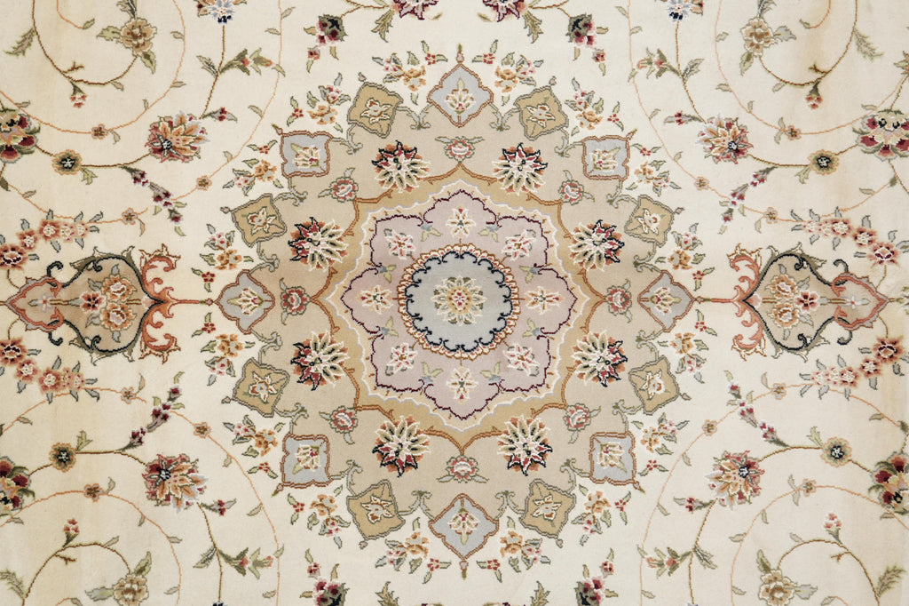 9.7 x 14 High Quality Wool and Silk Sino Tabriz #F-4269