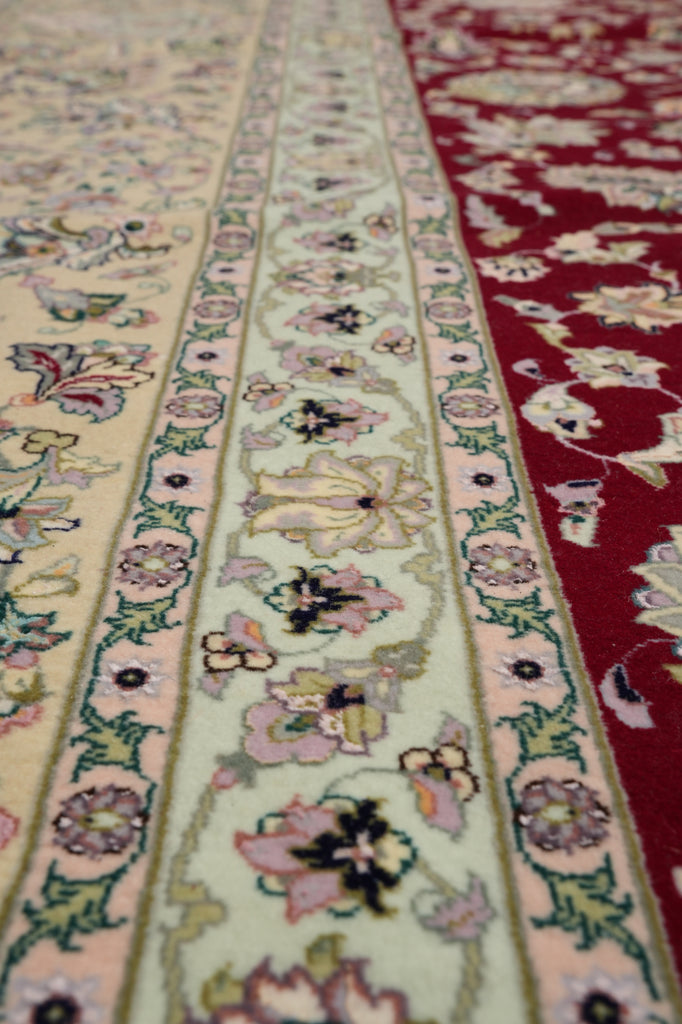13 x 19.6Top Authentic Highest Quality Persian Tabriz Rug 70 Raj 500 Kpsi Wool and Silk on Silk Foundation Signed #PIX-673