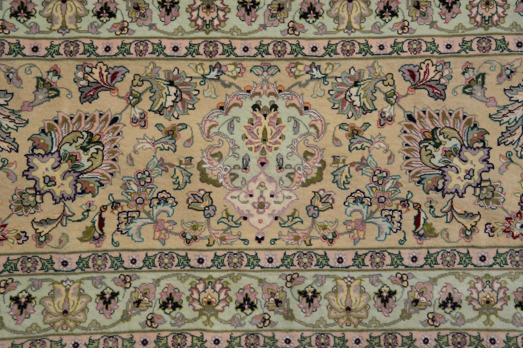 13 x 19.6Top Authentic Highest Quality Persian Tabriz Rug 70 Raj 500 Kpsi Wool and Silk on Silk Foundation Signed #PIX-673