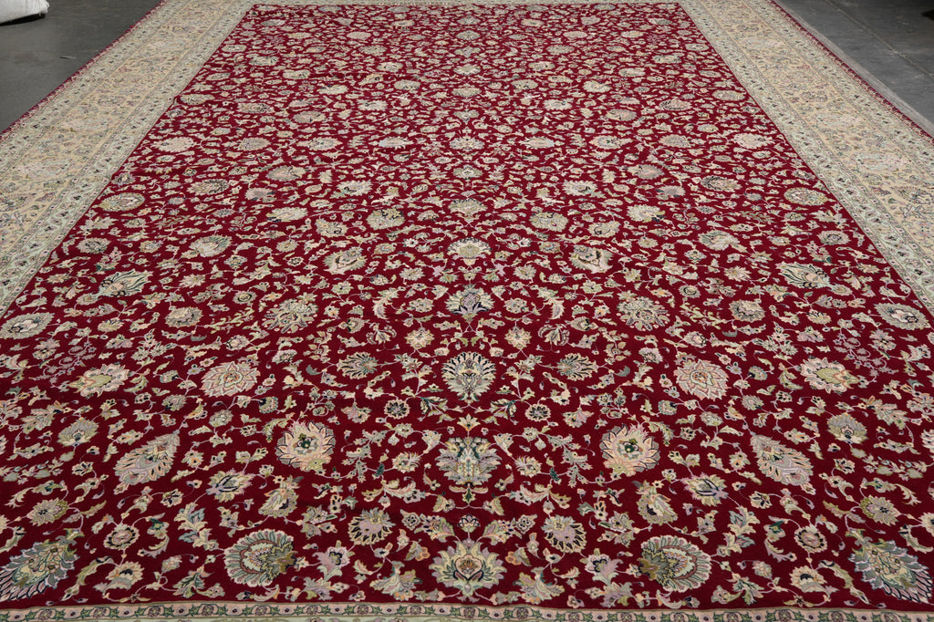 13 x 19.6Top Authentic Highest Quality Persian Tabriz Rug 70 Raj 500 Kpsi Wool and Silk on Silk Foundation Signed #PIX-673