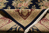 Load image into Gallery viewer, 10 x 14 High Quality Handmade Wool and Silk Amazing Beautiful Rug Dark Royal Blue Floral French  #F-4272
