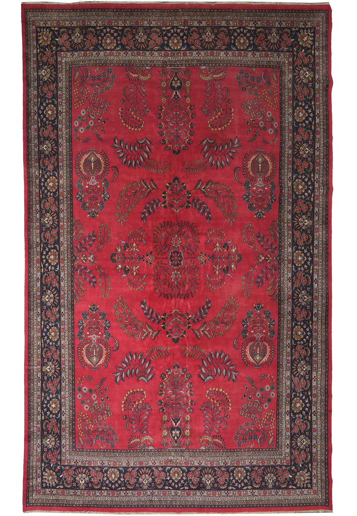 13 x 20.7 Large Hand-Knotted Sarouk Rug
