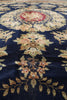 Load image into Gallery viewer, 10 x 14 High Quality Handmade Wool and Silk Amazing Beautiful Rug Dark Royal Blue Floral French  #F-4272