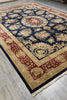 Load image into Gallery viewer, 10 x 14 High Quality Handmade Wool and Silk Amazing Beautiful Rug Dark Royal Blue Floral French  #F-4272
