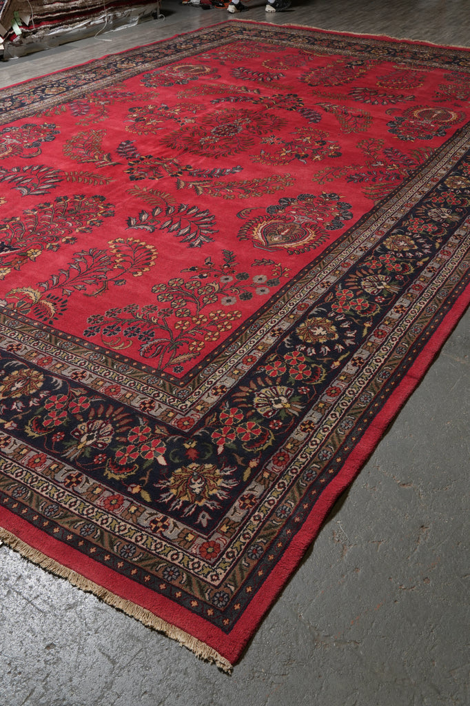 13 x 20.7 Large Hand-Knotted Sarouk Rug #PIX-5851