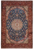 Load image into Gallery viewer, 7.4 x 10.4 Estate Carpet Fine Wool and Silk Persian Esfahan Rug 500 KPSI