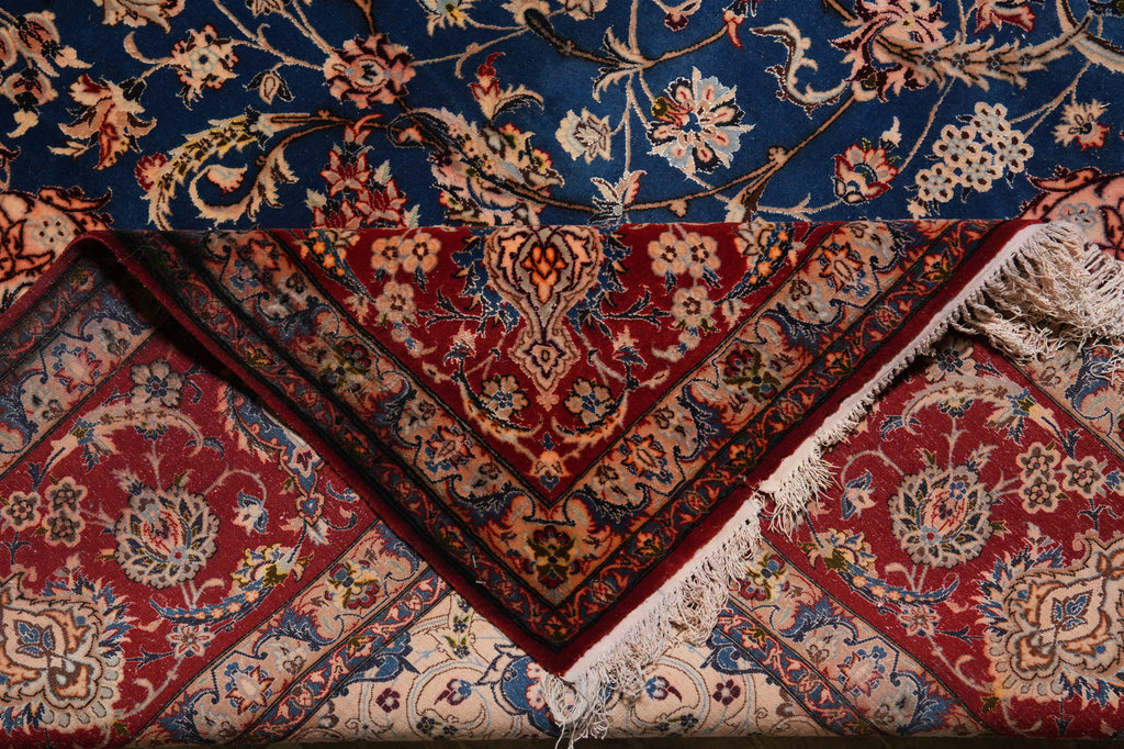 7.4 x 10.4 Estate Carpet Fine Wool and Silk Persian Esfahan Rug 500 KPSI #F-4511