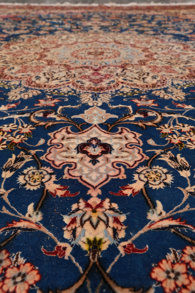 7.4 x 10.4 Estate Carpet Fine Wool and Silk Persian Esfahan Rug 500 KPSI #F-4511