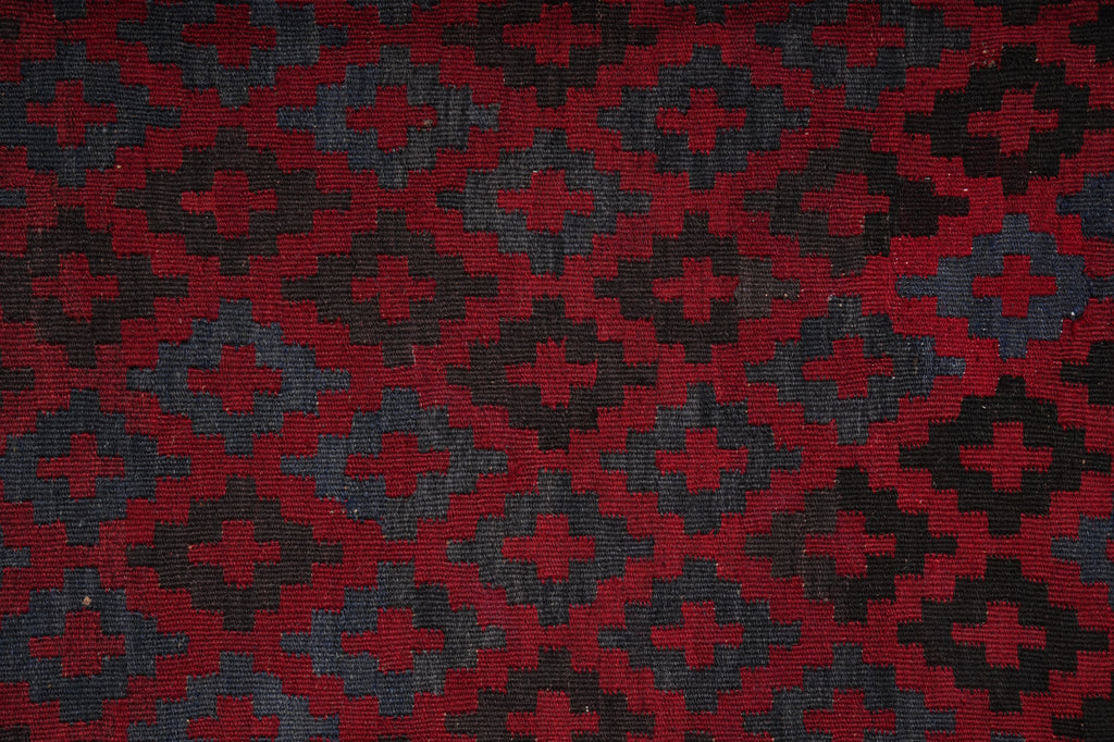 Red and black patterned fabric texture
