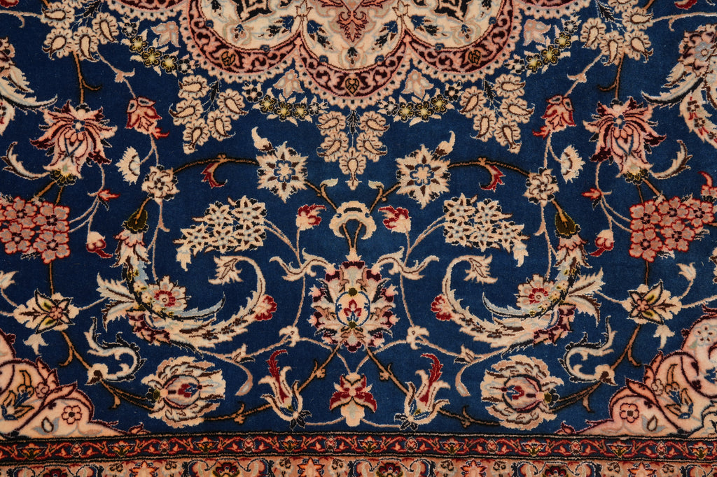 7.4 x 10.4 Estate Carpet Fine Wool and Silk Persian Esfahan Rug 500 KPSI #F-4511