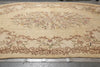 Load image into Gallery viewer, 11.3 x 18 Oval Unusual Rug French Aubusson Pattern Hooked Carpet #PIX-9198
