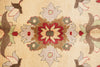 Load image into Gallery viewer, 10.1 x 13.8 Chobi Peshawar Rug Handmade Pakistan Beige Coral #F-4276