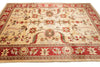 Load image into Gallery viewer, 10.1 x 13.8 Chobi Peshawar Rug Handmade Pakistan Beige Coral #F-4276