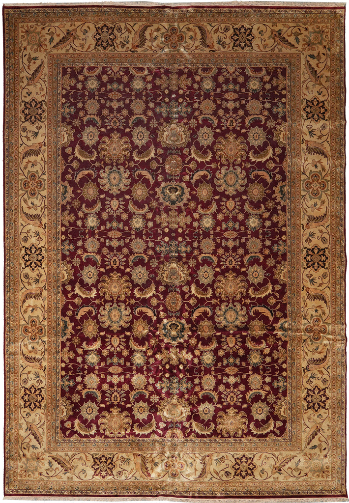 12 x 17.6 Quality Jaipur Rug Hand-Knotted Wool Burgundy