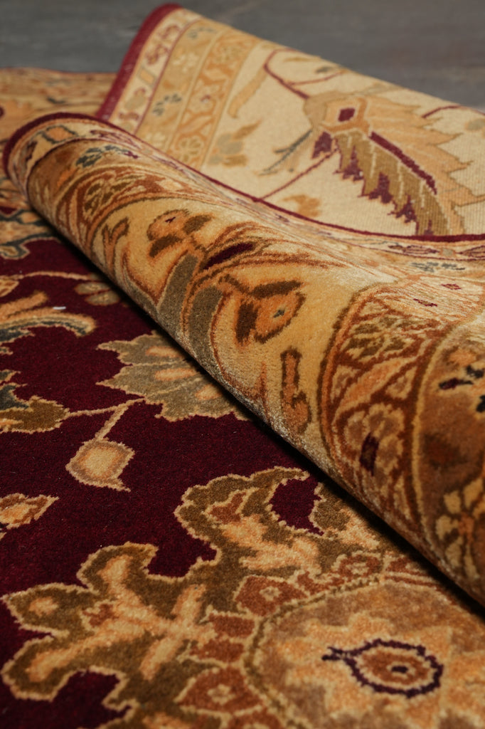 12 x 17.6 Quality Jaipur Rug Hand-Knotted Wool Burgundy #PIX-611