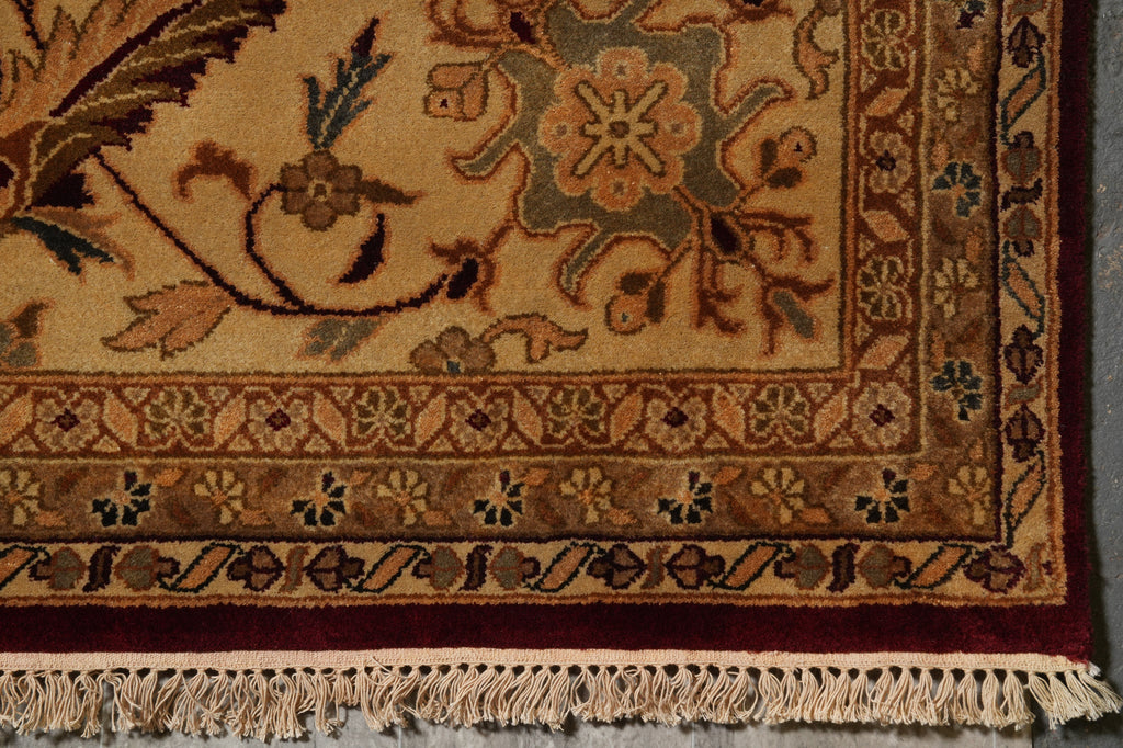 12 x 17.6 Quality Jaipur Rug Hand-Knotted Wool Burgundy #PIX-611