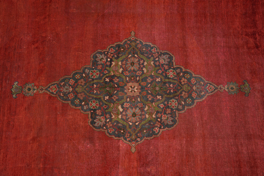 12.4 x 18 Antique Persian Mahal Rug Low Pile #PIX-5916