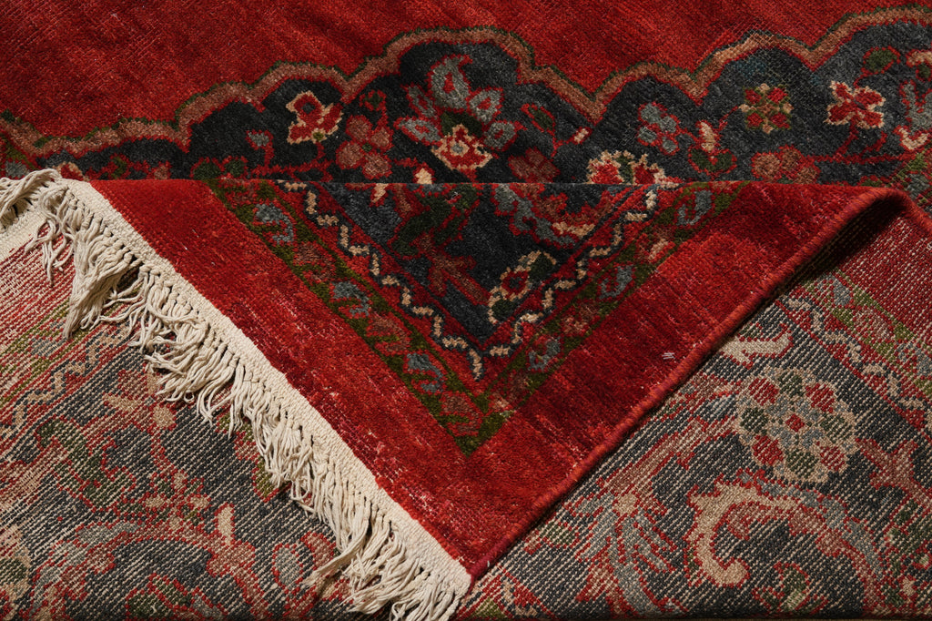 12.4 x 18 Antique Persian Mahal Rug Low Pile #PIX-5916