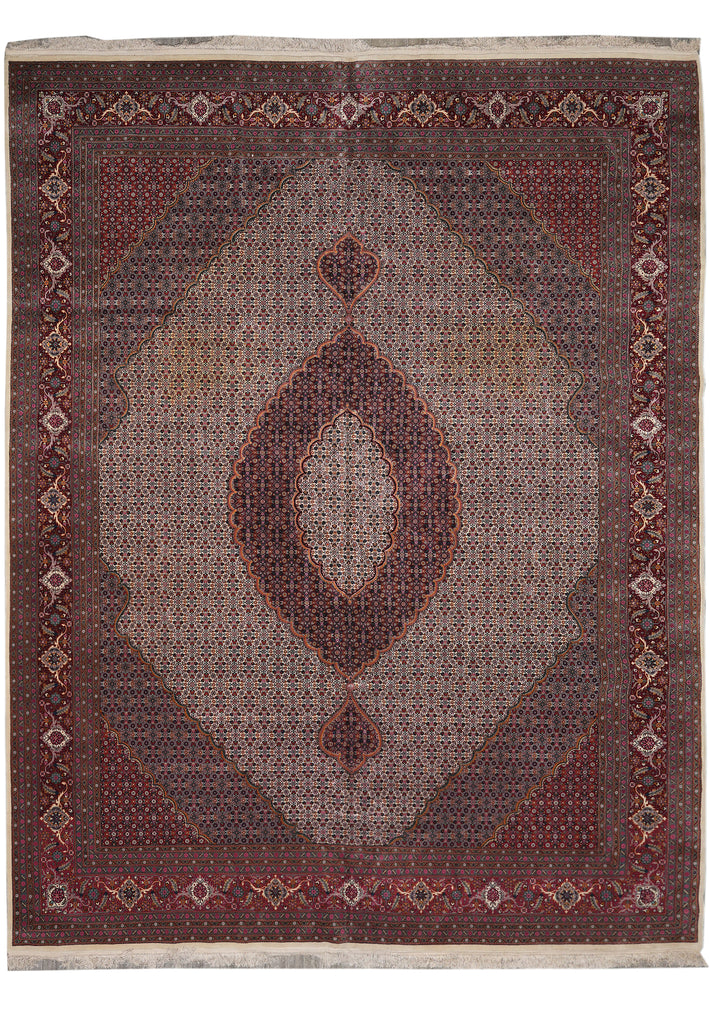 12 x 15 High Quality Wool and Silk on Silk Mahi Tabriz Rug
