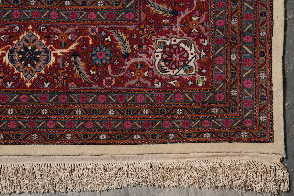 12 x 15 High Quality Wool and Silk on Silk Mahi Tabriz Rug #PIX-5799