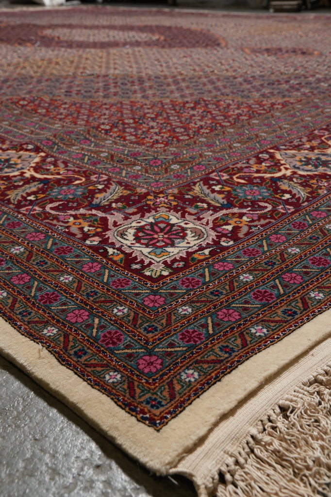 12 x 15 High Quality Wool and Silk on Silk Mahi Tabriz Rug #PIX-5799