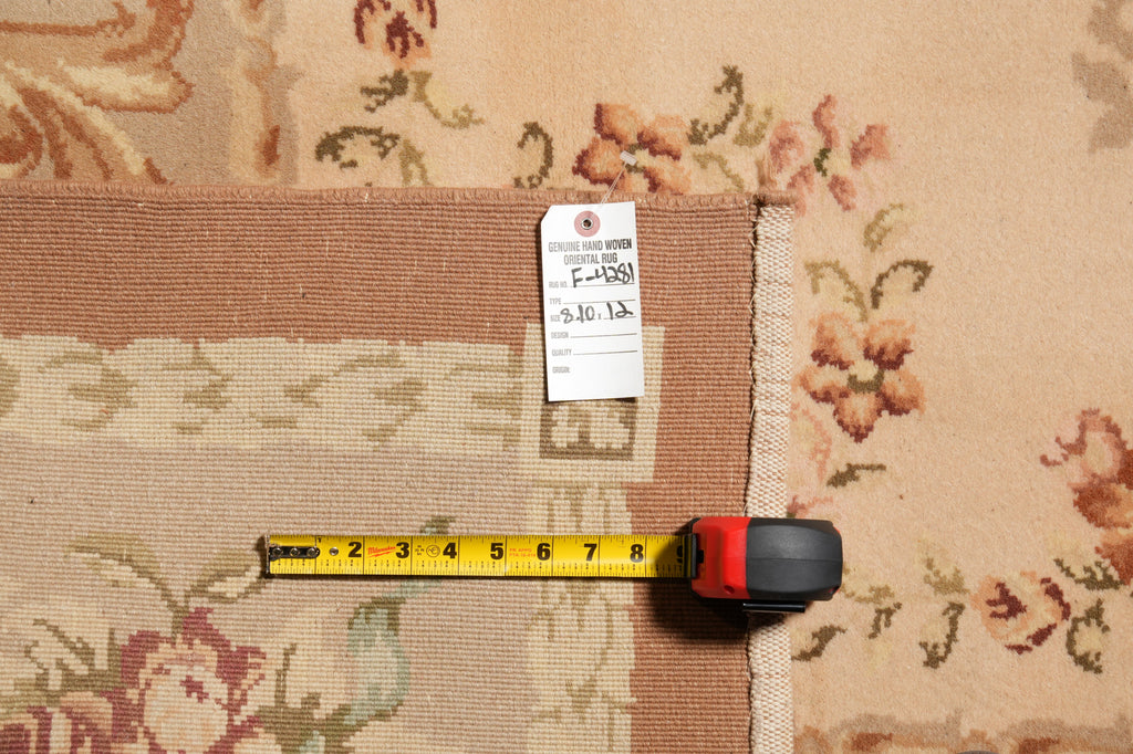 8.10 x 12 New Handmade Savaneri Aubusson Rug Wool Pile #F-4281