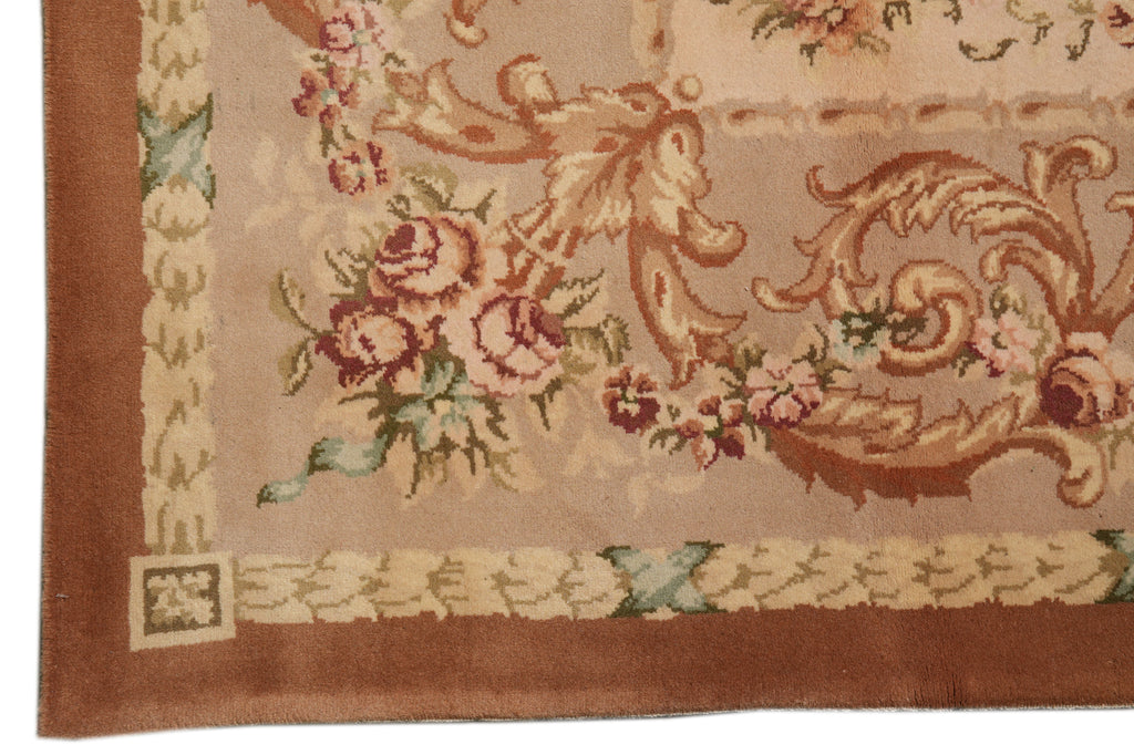 8.10 x 12 New Handmade Savaneri Aubusson Rug Wool Pile #F-4281