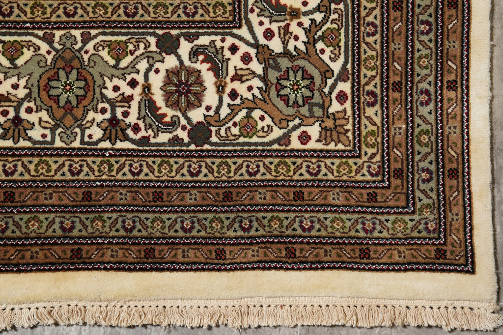 10 x 13.6 High Quality Wool and Silk Herati Mahi Tabriz Rug Hand-Knotted #PIX-13003