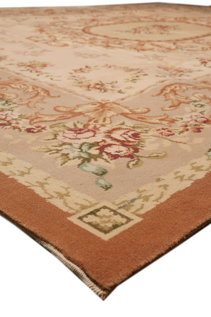 8.10 x 12 New Handmade Savaneri Aubusson Rug Wool Pile #F-4281