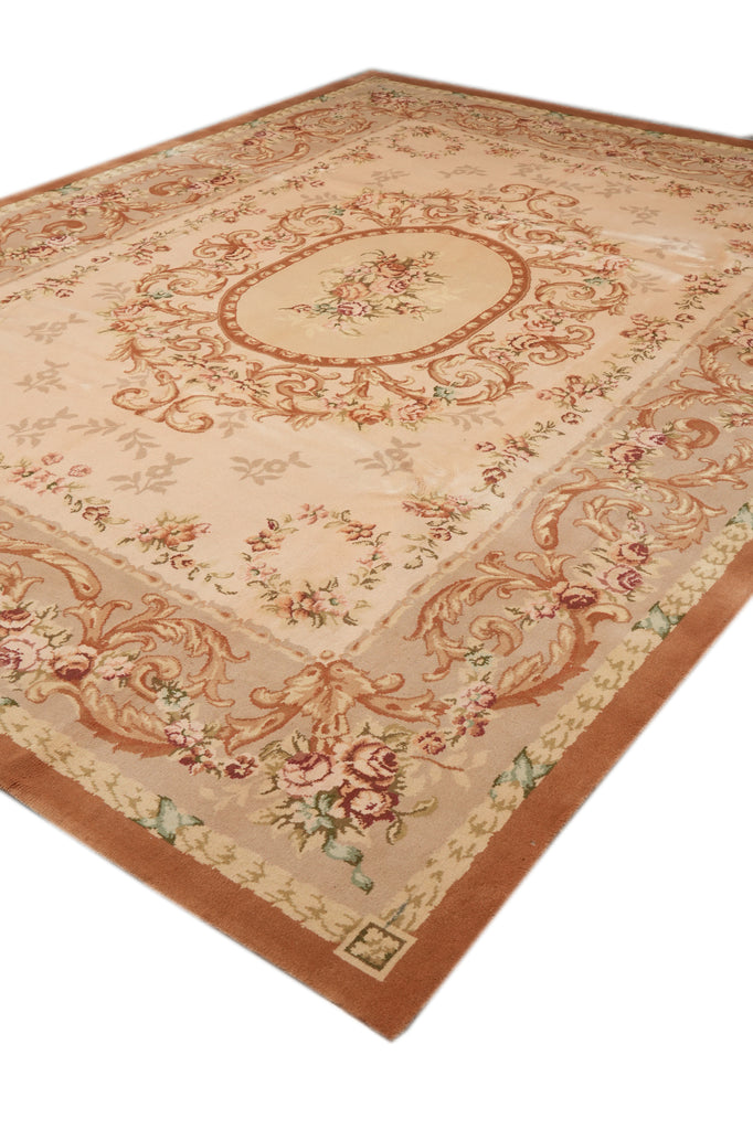 8.10 x 12 New Handmade Savaneri Aubusson Rug Wool Pile #F-4281