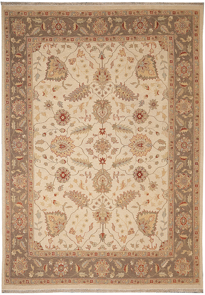 9 x 12 Decorative Handmade Agra Rug Neutrals #F-4282