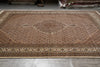 Load image into Gallery viewer, 10 x 13.6 High Quality Wool and Silk Herati Mahi Tabriz Rug Hand-Knotted #PIX-13003