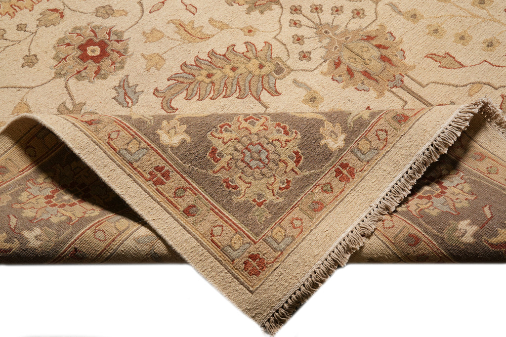 9 x 12 Decorative Handmade Agra Rug Neutrals #F-4282