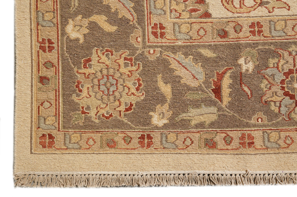 9 x 12 Decorative Handmade Agra Rug Neutrals #F-4282