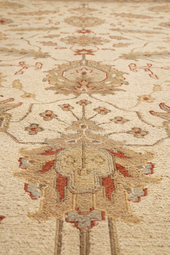 9 x 12 Decorative Handmade Agra Rug Neutrals #F-4282