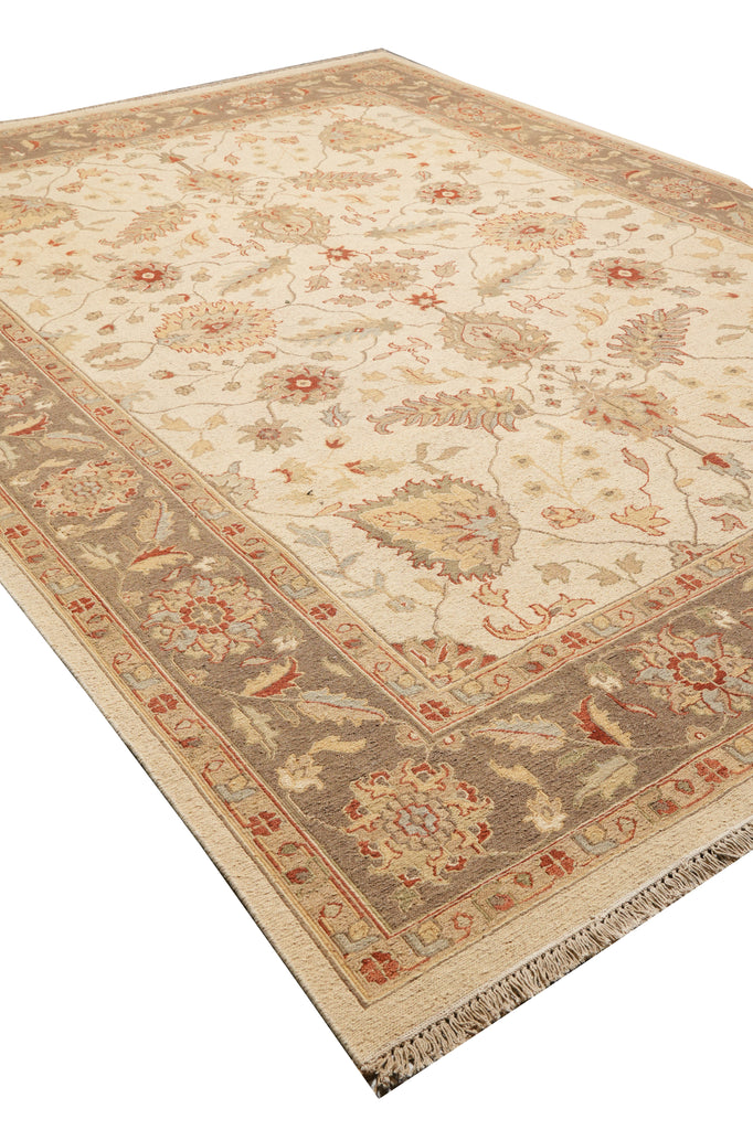 9 x 12 Decorative Handmade Agra Rug Neutrals #F-4282