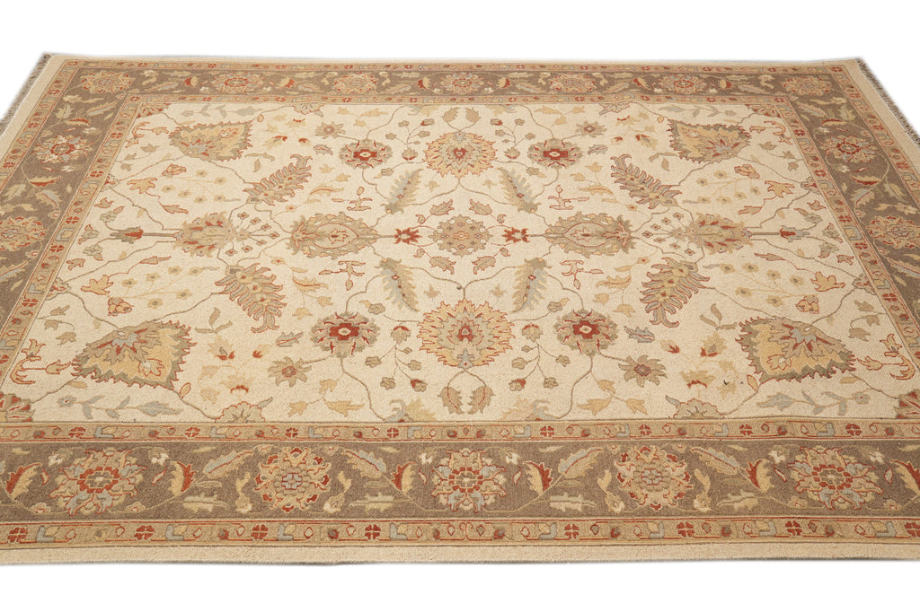 9 x 12 Decorative Handmade Agra Rug Neutrals #F-4282