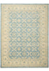 Load image into Gallery viewer, Decorative rug with a blue and beige pattern on a white background