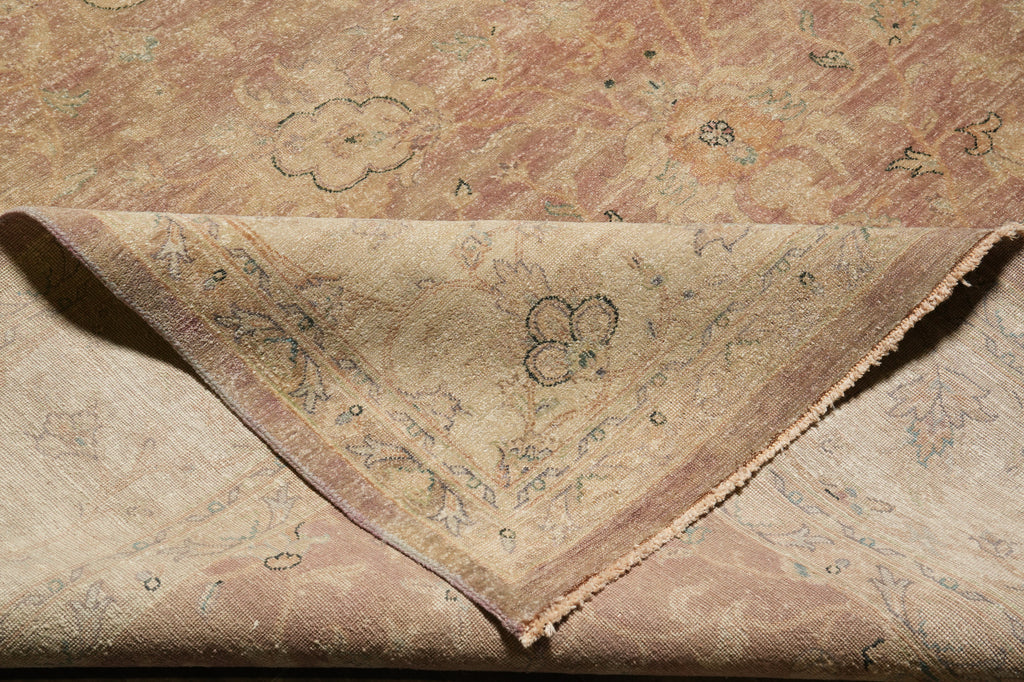 8.10 x 11.7 Neutral Colors Brown Handmade Wool Rug #F-4284