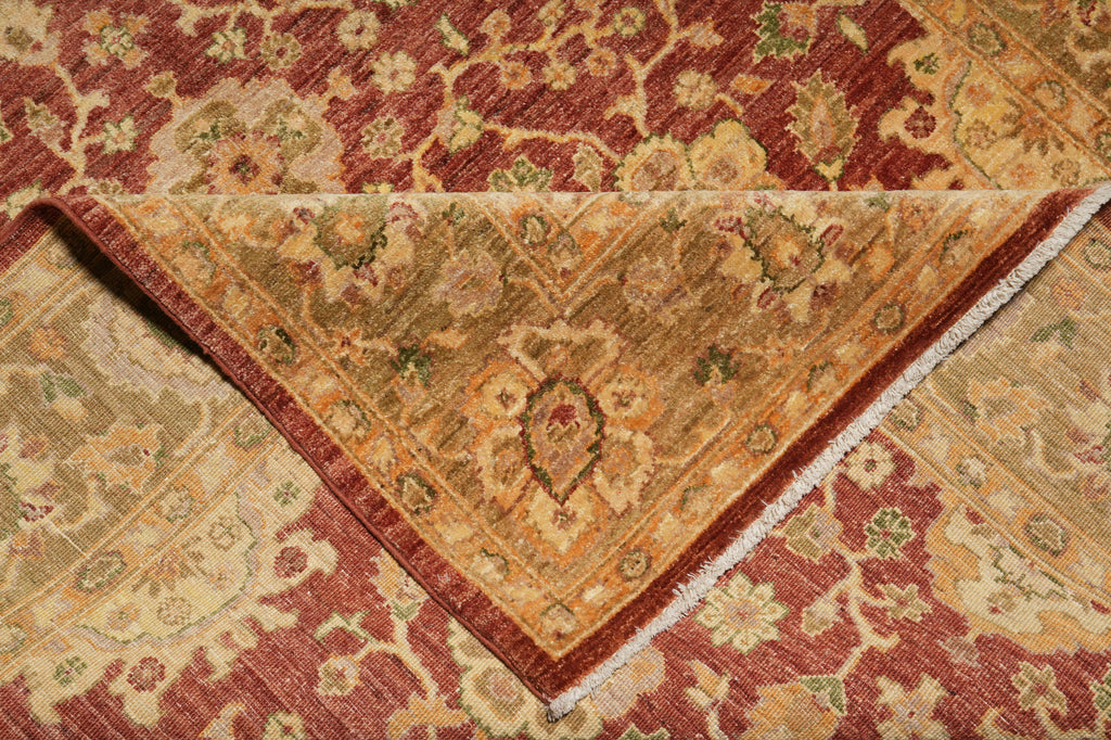 Close-up of a patterned rug with intricate designs.