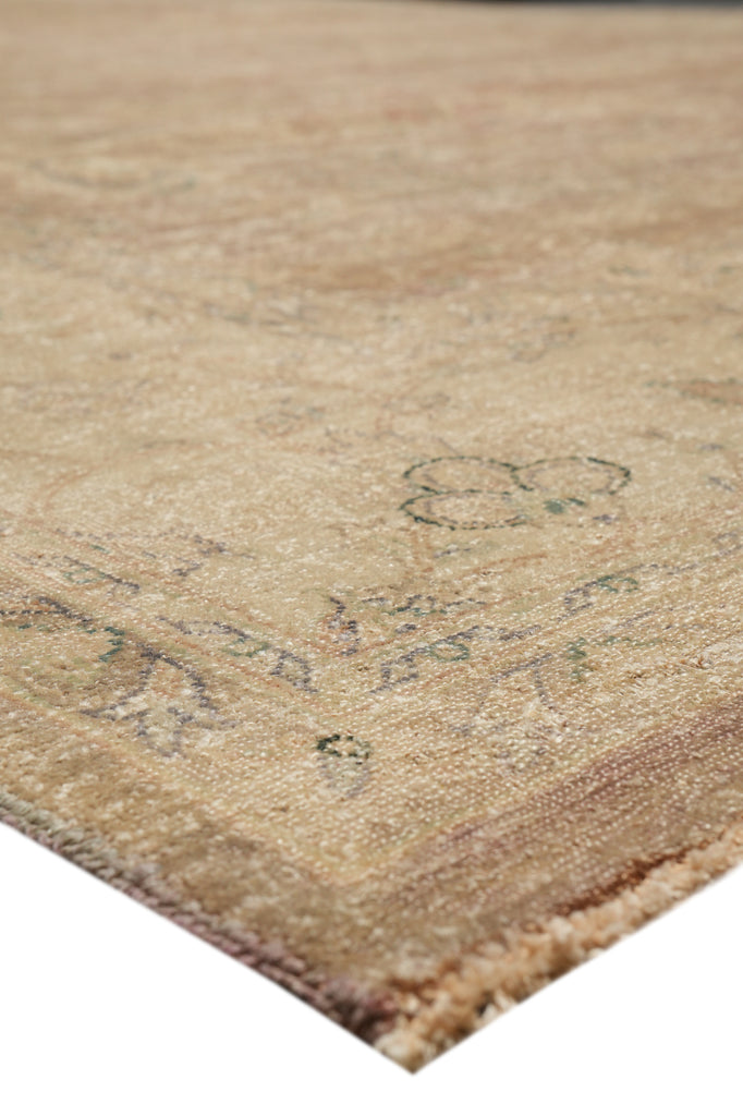 8.10 x 11.7 Neutral Colors Brown Handmade Wool Rug #F-4284