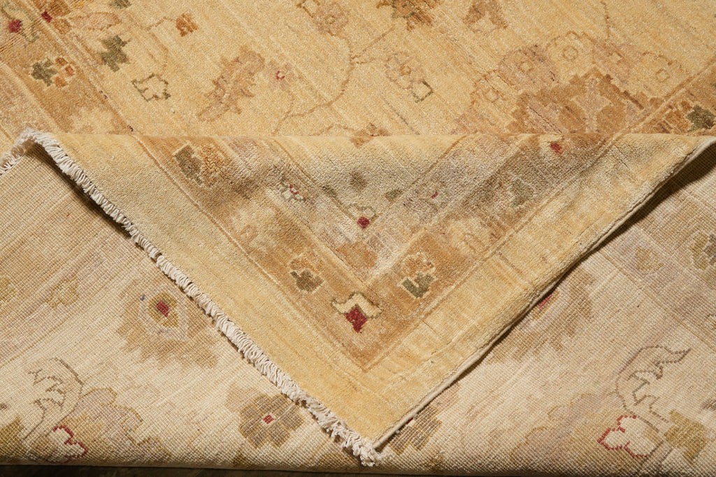 14 x 14  Square Hand-Knotted Natural Wool Quality Agra Rug Beige Gold #PIX-6709