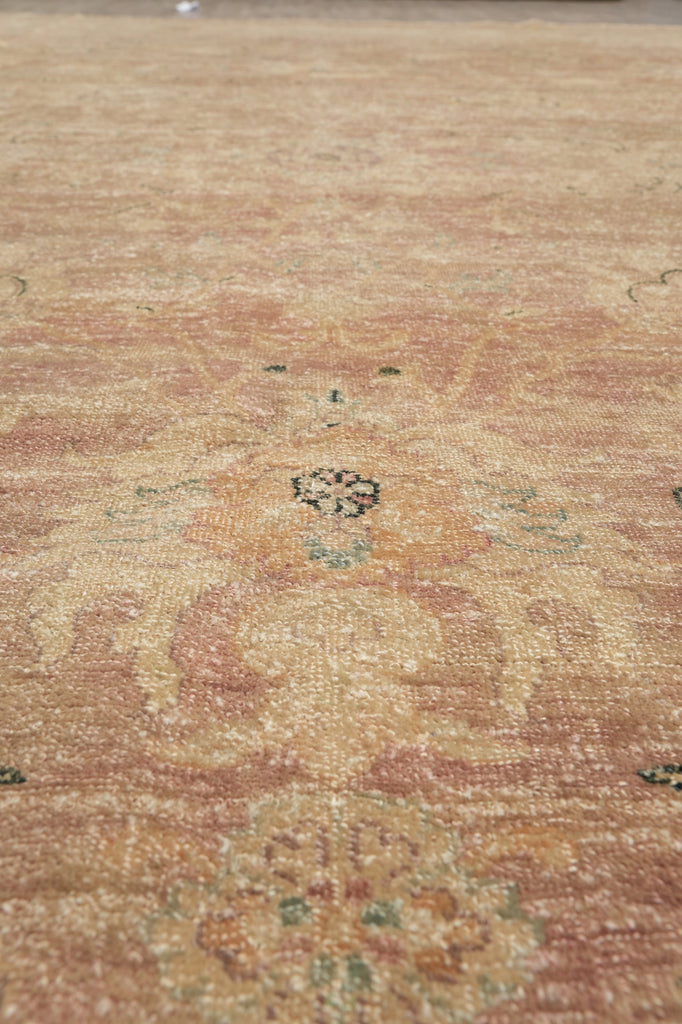 8.10 x 11.7 Neutral Colors Brown Handmade Wool Rug #F-4284