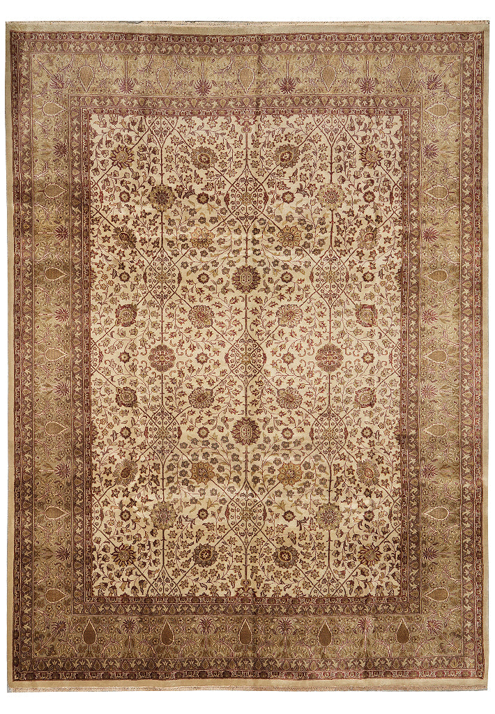 9.1 x 12 Fine Dense Weave 200 KPSI Handmade Rug #F-4285