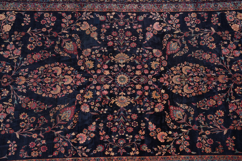 10.6 x 18 Antique Persian Sarouk Mohajeran Rug #PIX-26617
