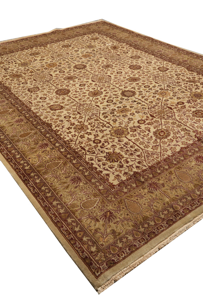 9.1 x 12 Fine Dense Weave 200 KPSI Handmade Rug #F-4285